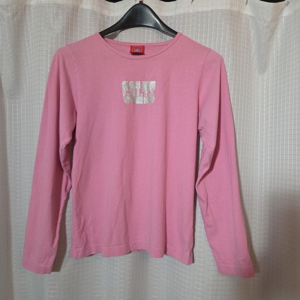 Indianapolis Colts Shirt Women's Pink NFL For Her Long Sleeve Shirt Pullover MED